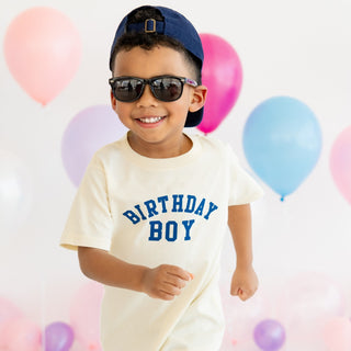 Sweet Wink Birthday Boy Varsity S/S Tee - Natural