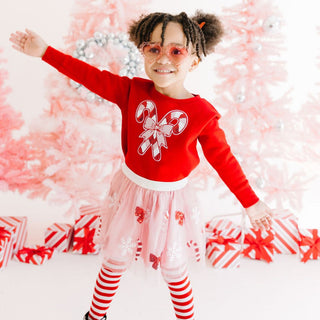 Sweet Wink Candy Cane Cutie Sequin Christmas Tutu