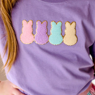 Sweet Wink, Sweet Wink Easter Peeps Patch S/S Tee - Lavender - Basically Bows & Bowties