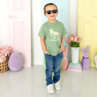 Sweet Wink Egg Hunter Easter Short Sleeve T-Shirt - Sage