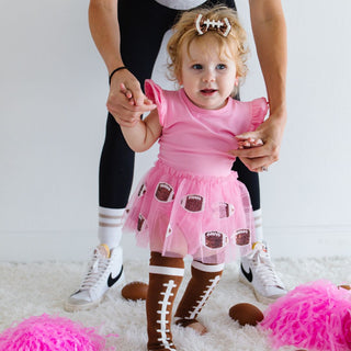 Sweet Wink Football Sequin S/S Tutu Bodysuit