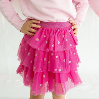 Sweet Wink Heart Petal Valentine's Day Tutu