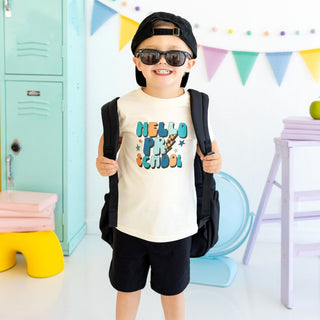 Sweet Wink Hello Preschool Short Sleeve Tee - Natural