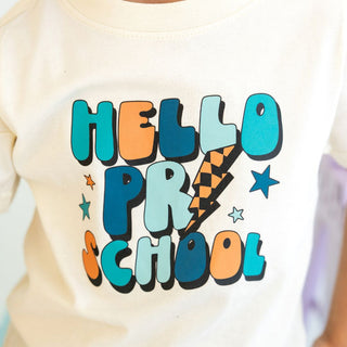 Sweet Wink Hello Preschool Short Sleeve Tee - Natural