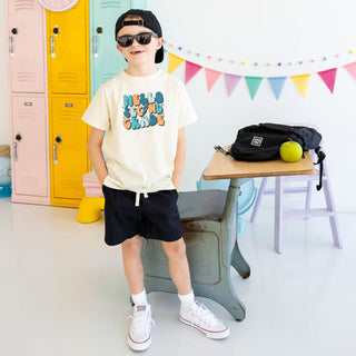 Sweet Wink Hello Second Grade Short Sleeve Tee - Natural