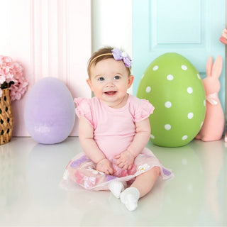 Sweet Wink Bunny Bow Sequin Easter Short Sleeve Tutu Bodysuit