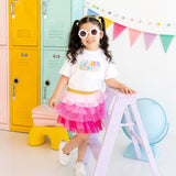 Sweet Wink Kindergarten Retro Short Sleeve Tee - White