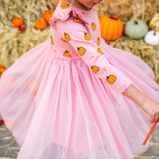 Sweet Wink Pumpkin Blush L/S Tutu Dress, Sweet Wink, Blush Pumpkin, cf-size-2t, cf-type-tee, cf-vendor-sweet-wink, Dress, Dress for Girls, Fall, Halloween, Little Girls Dress, Pumpkin Tutu Dr