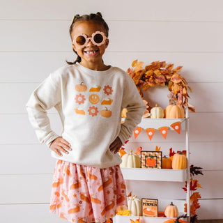 Sweet Wink Pumpkin Pie Smiley Thanksgiving Sweatshirt - Natural, Sweet Wink, cf-size-2t, cf-size-3t, cf-size-4t, cf-size-5-6y, cf-size-7-8y, cf-type-tee, cf-vendor-sweet-wink, Pumpkin Pie, Pu