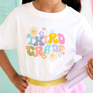 Sweet Wink Third Grade Retro Short Sleeve Tee - White