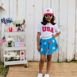 Sweet Wink USA Patch S/S White Shirt, Sweet Wink, 4th of July, 4th of July Shirt, cf-size-3t, cf-type-tee, cf-vendor-sweet-wink, Patch Tee, Patriotic, Patriotic USA, Sweet Wink, Sweet Wink 4t