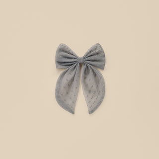 Noralee Oversized Bow in Vintage Blue