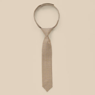 Noralee Skinny Tie in Golden Houndstooth