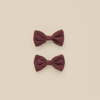 Noralee Little Bow Clip Set in Fig