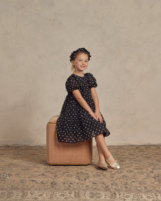 Noralee Chloe Dress - Black & Ivory Dot, Noralee, Black & Ivory Dot, cf-size-2y, cf-size-4y, cf-size-6y, cf-size-8y, cf-type-dress, cf-vendor-noralee, Chloe Dress, Nora Lee, Noralee, Noralee 