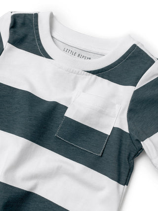 Little Bipsy Striped Tee - Navy