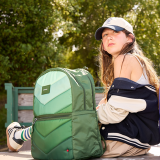 State Bags Kane Double Pocket Large Backpack - Olive Chevron