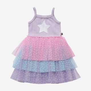 Petite Hailey Three Layered Tutu Dress - Purple