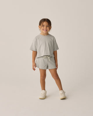 Play by Rylee & Cru Tech Crop Tee - Heathered Seafoam