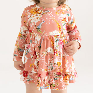 Posh Peanut Celia L/S Ruffled Bodysuit Dress, Posh Peanut, Celia, cf-size-12-18-months, cf-size-18-24-months, cf-type-twirl-skirt-bodysuit, cf-vendor-posh-peanut, L/S Ruffled Bodysuit Dress, 