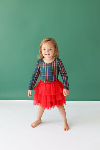 Posh Peanut Tartan Plaid Long Sleeve Tulle Dress, Posh Peanut, All Things Holiday, cf-size-2t, cf-size-5t-6t, cf-type-dress, cf-vendor-posh-peanut, Christmas, Christmas Dress, Posh Peanut, Po