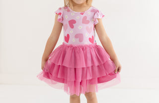 Posh Peanut, Posh Peanut Daisy Love Ruffled Cap Sleeve Tulle Dress - Basically Bows & Bowties