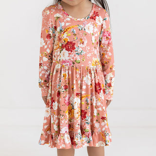 Posh Peanut Celia L/S Ruffled Twirl Dress, Posh Peanut, Celia, Posh Peanut, Posh Peanut Dress, Posh Peanut Retailer Exclusive, Posh Peanut Twirl dess, Posh Peanut Twirl Dress, PP Fall 2023, R