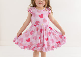 Posh Peanut, Posh Peanut Daisy Love Cap Sleeve Ruffled Twirl Dress - Basically Bows & Bowties