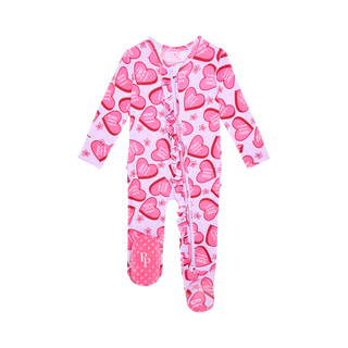 Posh Peanut Besties Ruffled Zippered Footie