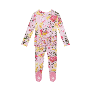 Posh Peanut Gaia Ruffled Zippered Footie