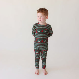 Posh Peanut Holiday Fair Isle Classic Pajama Set