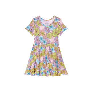 Posh Peanut Kourtney Short Sleeve Ruffled Twirl Dress