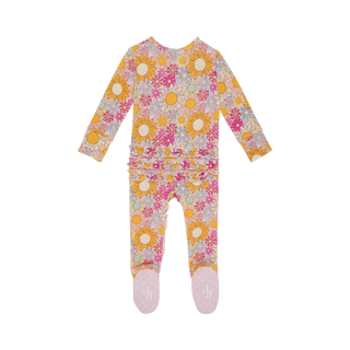 Posh Peanut Rosalinda Ruffled Zippered Footie