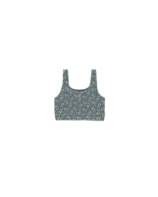 Play by Rylee & Cru Swift Sports Bra - Blue Floral Ocean