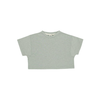 Play by Rylee & Cru Tech Crop Tee - Heathered Seafoam