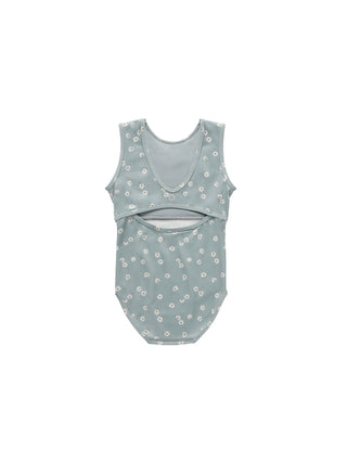 Play by Rylee & Cru Keyhole Leotard - Blue Daisy