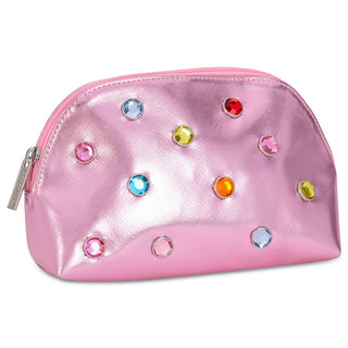 Iscream Pink Candy Gem Oval Cosmetic Bag, Iscream, cf-type-bag, cf-vendor-iscream, cosmetic bag, Gifts for Girls, Iscream, Iscream Bag, Iscream Cosmetic Bag, Iscream Small Cosmetic Bag, iscre