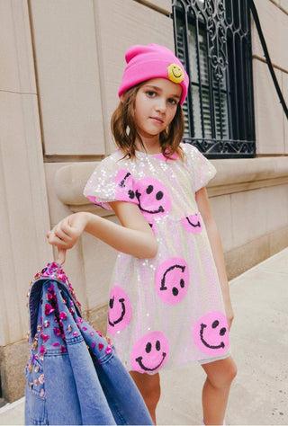 Lola and The Boys Pinkie Happy Emoji Dress