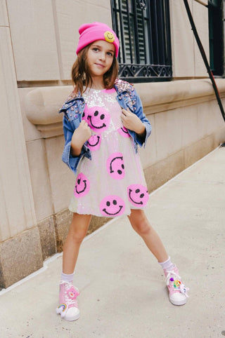 Lola and The Boys Pinkie Happy Emoji Dress