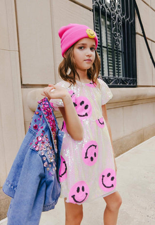 Lola and The Boys Pinkie Happy Emoji Dress