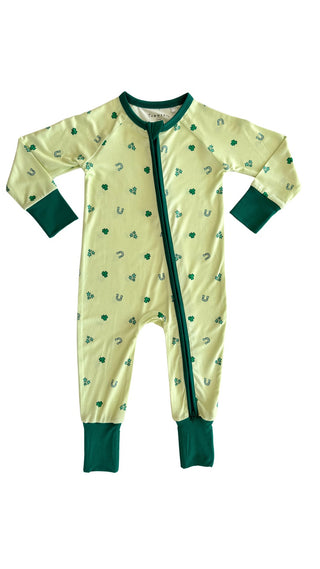 In My Jammers Clover Dreams Zipper Romper