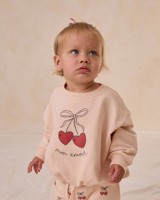 Quincy Mae Fleece Sweatshirt - Mon Amour