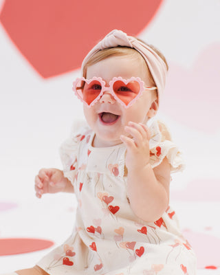 Quincy Mae Flutter Dress - Heart Balloons