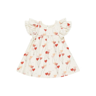 Quincy Mae Flutter Dress - Heart Balloons