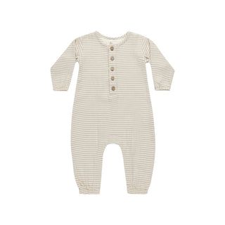 Quincy Mae Woven Jumpsuit - Basil Stripe