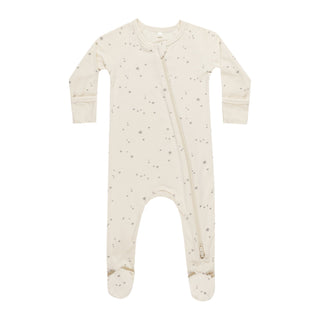 Quincy Mae Bamboo Zip Footie - Twinkle