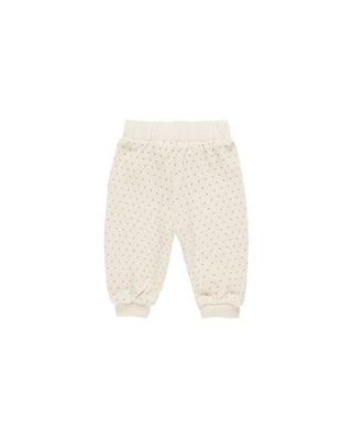 Quincy Mae Velour Relaxed Sweatpant - Polka Dot