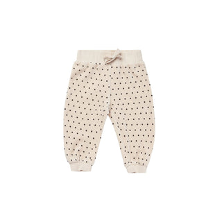 Quincy Mae Relaxed Velour Sweatpants - Polka Dot, Quincy Mae, cf-size-0-3-months, cf-size-18-24-months, cf-size-4-5y, cf-size-6-12-months, cf-type-pants, cf-vendor-quincy-mae, Fig, Polka Dot,