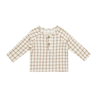 Quincy Mae Zion Top - Cinnamon Plaid