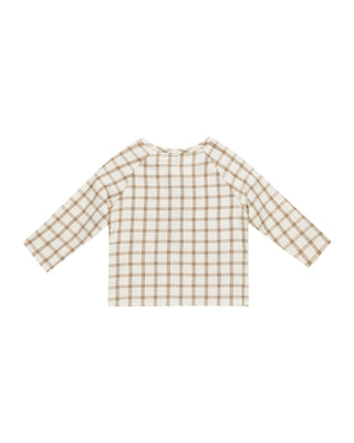 Quincy Mae Zion Top - Cinnamon Plaid